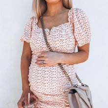 Load image into Gallery viewer, Puffy Sleeves Cute Temperament Maternity Dress
