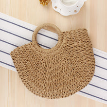 Load image into Gallery viewer, Simple Hand Bag Straw Weave Women's Bag