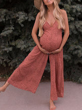 Load image into Gallery viewer, Maternity Sling Loose Print Jumpsuit