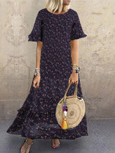 Load image into Gallery viewer, Vintage Floral Sleeveless Swing Women's Dress