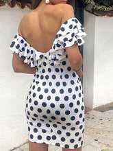 Load image into Gallery viewer, Maternity Polka-Dot Collar Sexy Bodycon Dress