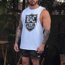 Load image into Gallery viewer, Men's Fashion Letter Printed Cotton Fitness Vest
