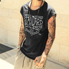 Load image into Gallery viewer, Letter Printing Casual Retro Vest Men