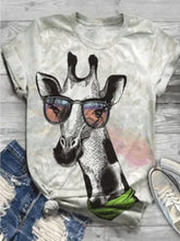 Load image into Gallery viewer, Retro Abstract Printed Loose T-shirt Spot