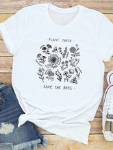 Load image into Gallery viewer, Letter Printed Casual T-shirt