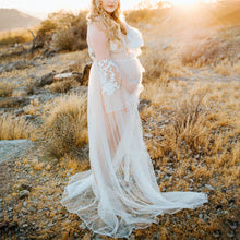 Load image into Gallery viewer, Maternity Sexy Lace Deep V Neck Dress