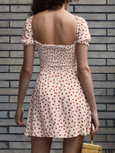 Load image into Gallery viewer, Women's Elasticated Pleated Square Collar Swing Mini Dress