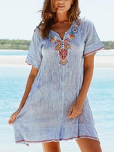 Load image into Gallery viewer, Women's Casual Loose Embroidered Printed Dress