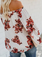 Load image into Gallery viewer, Women's Fashion Print Lantern Sleeve Blouse