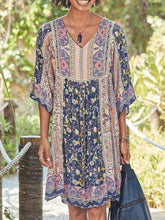 Load image into Gallery viewer, Women's Casual Loose Embroidered Printed Dress