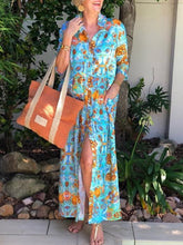 Load image into Gallery viewer, Long Beach Casual Print Women's Dress
