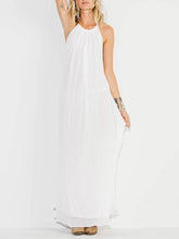 Load image into Gallery viewer, Ruffled Backless Split-side Halter-Neck Maxi Dress