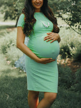 Load image into Gallery viewer, Maternity Casual Solid Color Midi Nursing Dress