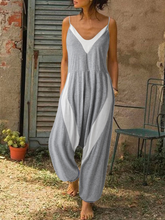 Load image into Gallery viewer, Women's Casual Adjustable Shoulder Strap Loose Jumpsuit With Pocket