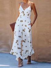 Load image into Gallery viewer, V-neck Print Loose Casual Jumpsuit