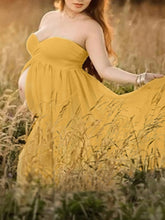 Load image into Gallery viewer, Maternity Elegant Solid Color Lace Photo Dress