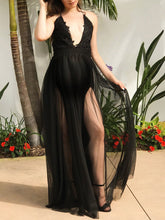 Load image into Gallery viewer, Maternity Sexy V-Neck Lace Sleeveless Split Dress