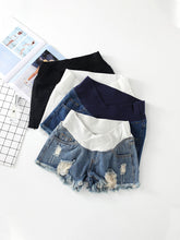 Load image into Gallery viewer, Maternity Fashion Loose Low Waist Belly Denim Shorts