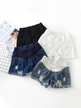 Load image into Gallery viewer, Maternity Fashion Loose Low Waist Belly Denim Shorts
