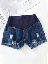Load image into Gallery viewer, Maternity Fashion Loose Low Waist Belly Denim Shorts
