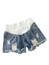 Load image into Gallery viewer, Maternity Fashion Loose Low Waist Belly Denim Shorts