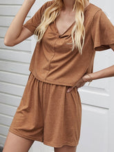 Load image into Gallery viewer, Solid Color Round Neck Halter Home Women's Suit