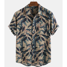 Load image into Gallery viewer, Beach Style Leaf Print Fashion Popular Shirt
