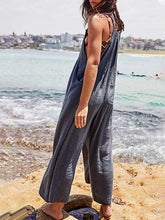 Load image into Gallery viewer, Women's Fashion Solid Color Loose Strap Jumpsuit