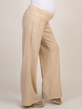 Load image into Gallery viewer, Pregnant Women's Comfortable Linen Wide-leg Pants