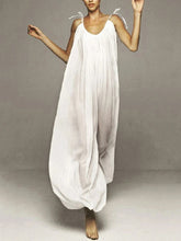 Load image into Gallery viewer, Women's Fashion Super Loose White Lace-Up Jumpsuits