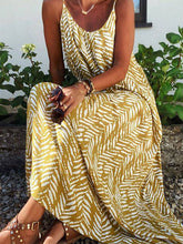 Load image into Gallery viewer, Leaf Print Loose Sleeveless Casual Dress