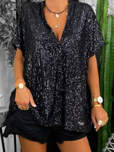 Load image into Gallery viewer, Solid Color Sequins Loose Women's Suit