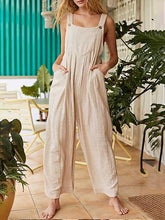 Load image into Gallery viewer, Women's Fashion Solid Color Loose Strap Jumpsuit