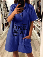 Load image into Gallery viewer, Women's Casual Short Sleeve Cotton-Blend Jumpsuits