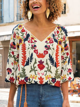 Load image into Gallery viewer, National Wind Holiday V-Neck Women's Tops