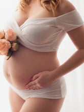 Load image into Gallery viewer, Strapless Simple Underwear Photo Maternity Jumpsuit Dress