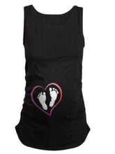 Load image into Gallery viewer, Small Feet Print Loose Simple Maternity Tops