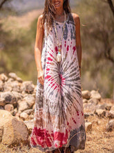 Load image into Gallery viewer, Tie-dye Sleeveless Casual Loose Dress