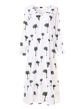 Load image into Gallery viewer, Women's Fashion Loose Mid Sleeve Printed Beach Dress