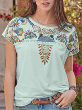Load image into Gallery viewer, Women's Casual Floral Embroidery Printed Sleeveless T-shirt