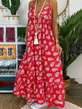Load image into Gallery viewer, Sling Print Loose Holiday Women's Dress