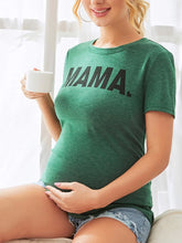 Load image into Gallery viewer, Maternity Casual Comfortable Solid Color Letter Printed Short-sleeved T-shirt
