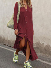 Load image into Gallery viewer, Plus Size Long Sleeve Home Women's Dress