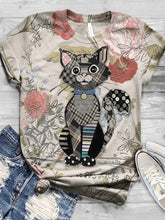Load image into Gallery viewer, Animal Vintage Printed Loose Casual T-shirt