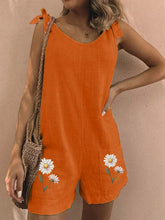 Load image into Gallery viewer, Women's Fashion Daisy Casual Sleeveless Floral Short Jumpsuit