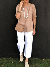 Load image into Gallery viewer, Round Neck 3/4 Sleeve Casual Suit