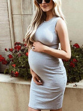 Load image into Gallery viewer, Maternity Slim Solid Color Comfortable Sleeveless Dress