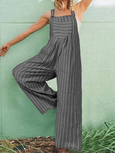 Load image into Gallery viewer, Women's Casual Striped Pocket Sling Jumpsuit