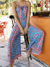 Load image into Gallery viewer, Women's Fashion Slim Printed Halter Jumpsuit