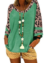 Load image into Gallery viewer, Women's Leopard Print Short Sleeve T-Shirt And Shorts Set